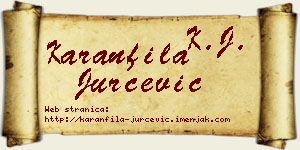Karanfila Jurčević vizit kartica